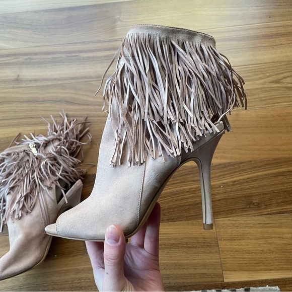 Fringed Stiletto Ankle Booties - Picture 2 of 8